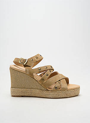 Espadrilles fermeture boucle(s) talon de 7 à 9cm or MKD femme