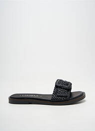 Mules/sabots chiquet talon plat jusqu'à 3cm noir CARMELA femme