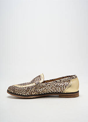 Mocassins chiquet talon plat jusqu'à 3cm or MKD femme