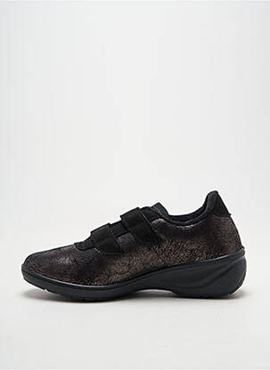 Baskets tissage satiné talon de 4 à 6cm noir ALFONSO femme
