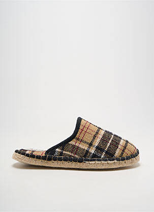 Chaussons/pantoufles bout rond bout rond beige LA MAISON DE L'ESPADRILLE homme