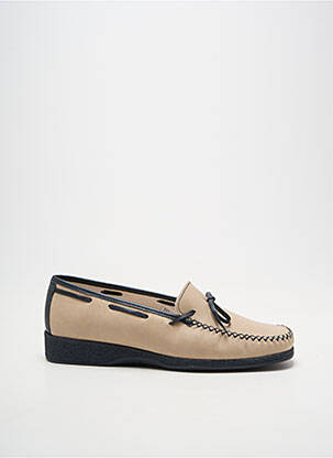 Mocassins bout carré talon plat jusqu'à 3cm beige MARCO femme