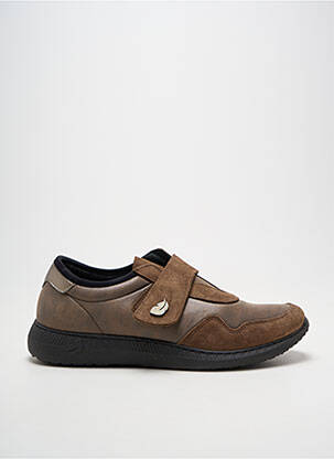 Chaussures de confort tissage satiné talon plat jusqu'à 3cm marron ROAL femme