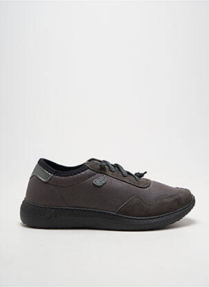 Baskets tissage satiné talon plat jusqu'à 3cm gris ROAL femme