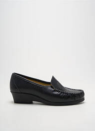 Mocassins tissage satiné talon de 4 à 6cm noir BOISSY femme
