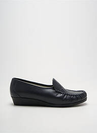 Mocassins tissage satiné talon plat jusqu'à 3cm bleu BOISSY femme