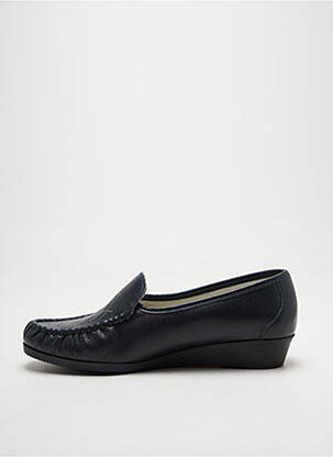 Mocassins tissage satiné talon plat jusqu'à 3cm bleu BOISSY femme