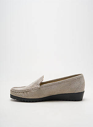 Mocassins tissage satiné talon plat jusqu'à 3cm or BOISSY femme