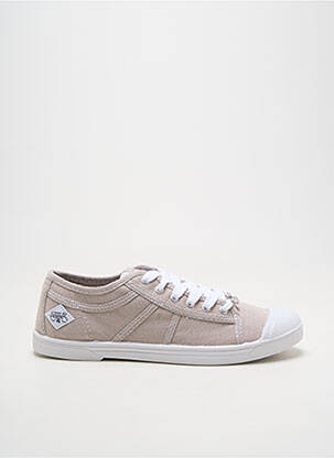 Baskets bout rond talon plat jusqu'à 3cm beige LE TEMPS DES CERISES femme