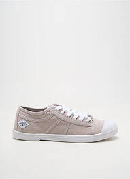 Baskets bout rond talon plat jusqu'à 3cm beige LE TEMPS DES CERISES femme