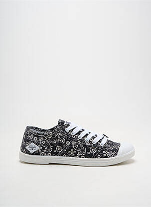 Baskets bout rond talon plat jusqu'à 3cm noir LE TEMPS DES CERISES femme