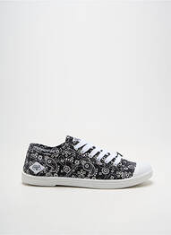 Baskets bout rond talon plat jusqu'à 3cm noir LE TEMPS DES CERISES femme