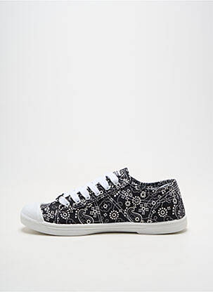 Baskets bout rond talon plat jusqu'à 3cm noir LE TEMPS DES CERISES femme