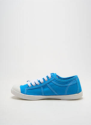 Baskets bout rond talon plat jusqu'à 3cm bleu LE TEMPS DES CERISES femme