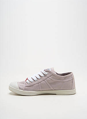 Baskets bout rond talon plat jusqu'à 3cm violet LE TEMPS DES CERISES femme