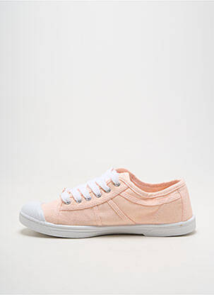 Baskets bout rond talon plat jusqu'à 3cm rose LE TEMPS DES CERISES femme