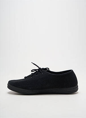 Chaussons/pantoufles fermeture lacets talon plat jusqu'à 3cm noir AMERICAN STADIUM femme