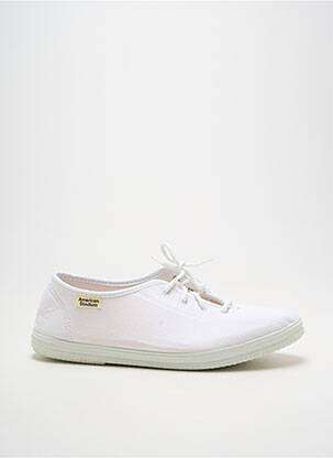 Chaussons/pantoufles fermeture lacets talon plat jusqu'à 3cm blanc AMERICAN STADIUM femme
