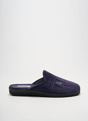 Chaussons/pantoufles bout rond bout rond bleu ROAL homme