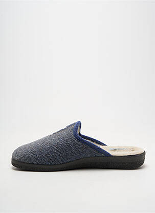 Chaussons/pantoufles bout rond bout rond bleu ROAL homme