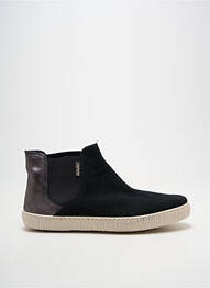 Bottines/boots tissage satiné talon plat jusqu'à 3cm noir VICTORIA femme