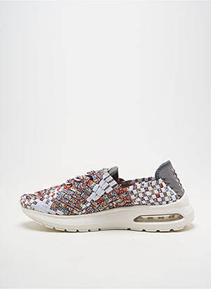 Baskets fermeture elastique talon plat jusqu'à 3cm blanc ROCK SPRING femme