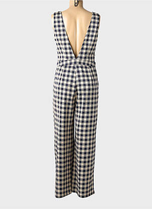 Combi-pantalon fermeture boutonnée sur le devant sans manche bleu CIDER femme