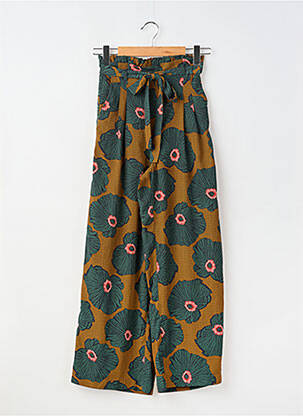 Pantalon large tissage popeline taille normale vert SKIES ARE BLUE femme
