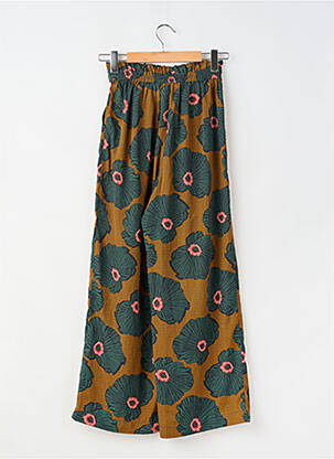 Pantalon large tissage popeline taille normale vert SKIES ARE BLUE femme