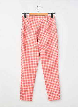 Pantalon slim tissage popeline taille normale rose LOAVIES femme