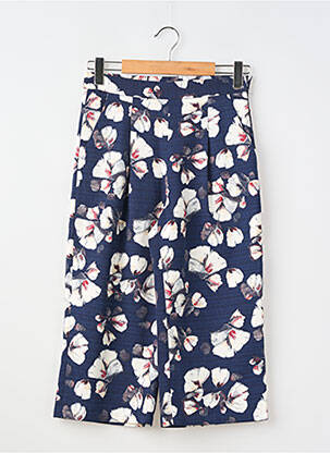 Pantacourt coupe droite taille normale bleu DAHLIA femme