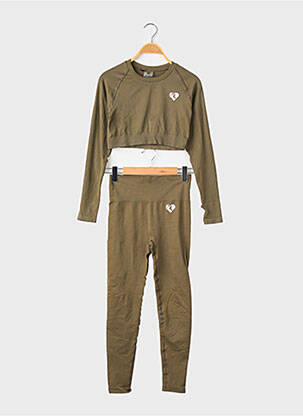 Ensemble pantalon manches longues vert WOMENS BEST femme