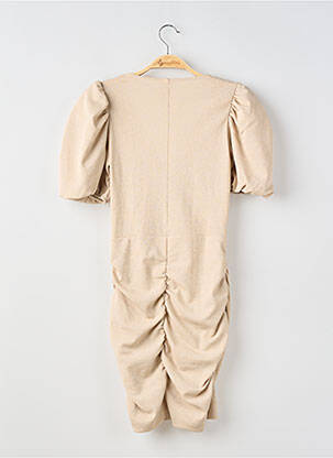 Robe courte manches courtes manches courtes beige H&M femme