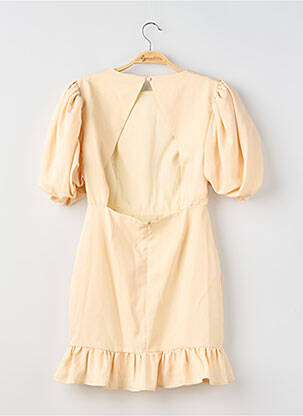 Robe courte manches courtes manches courtes beige NASTY GAL femme