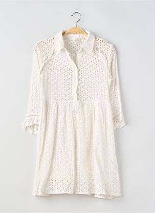 Robe courte manches 3/4 manches 3/4 blanc GRACE & MILA femme