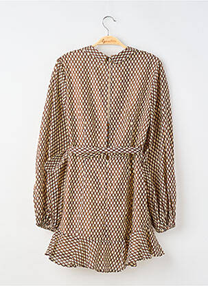 Robe courte manches longues manches longues marron ASOS femme