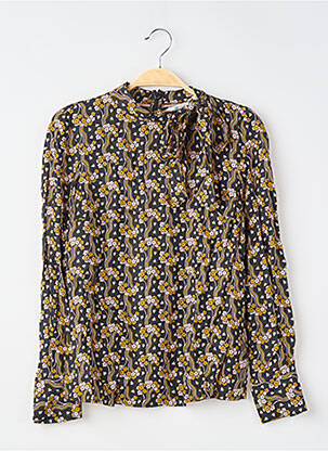 Blouse tissage popeline manches longues noir BODEN femme