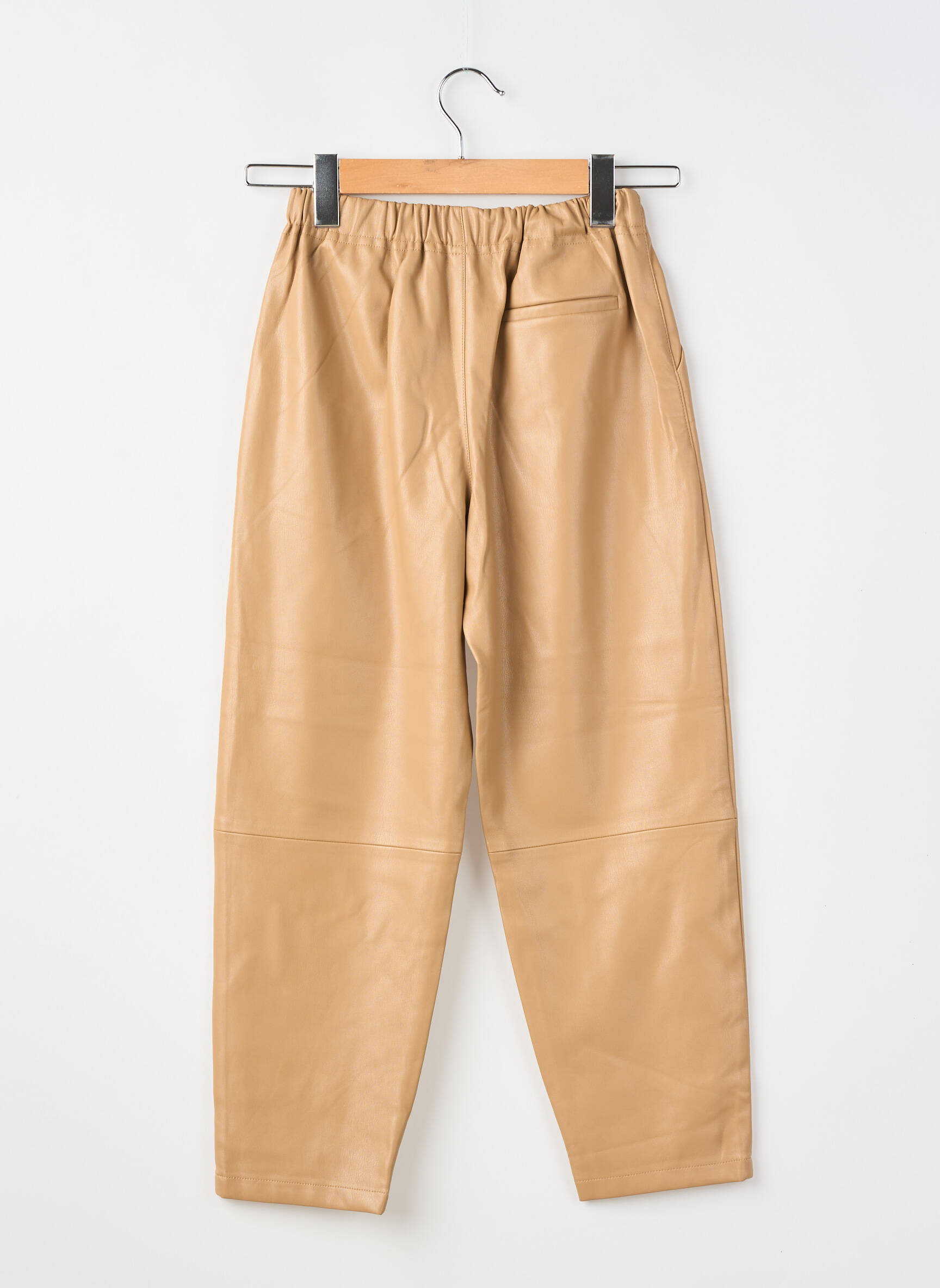 Pantalon droit coupe droite taille élastique beige ZARA fille