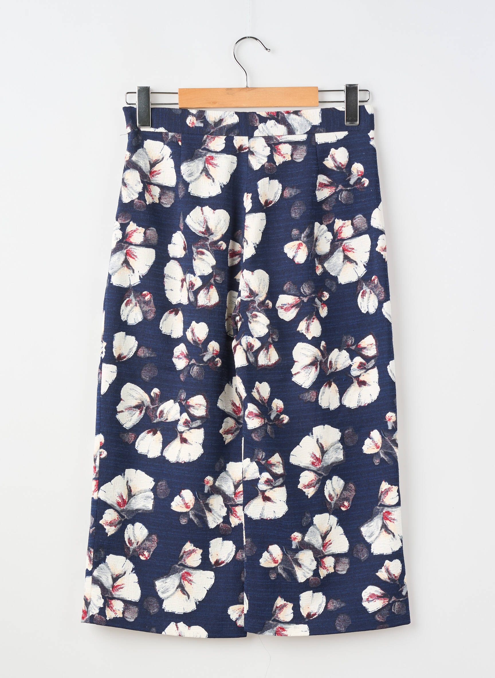Pantacourt coupe droite taille normale bleu DAHLIA femme