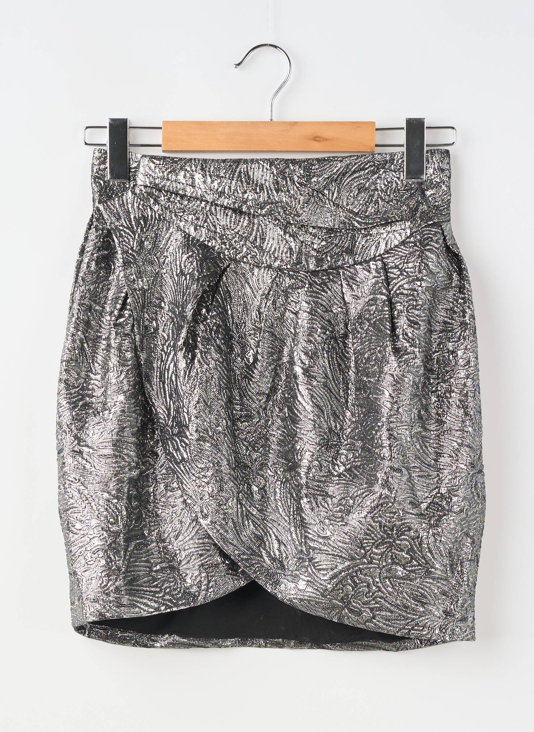 Jupe courte doublure argent H&M X ISABEL MARANT femme