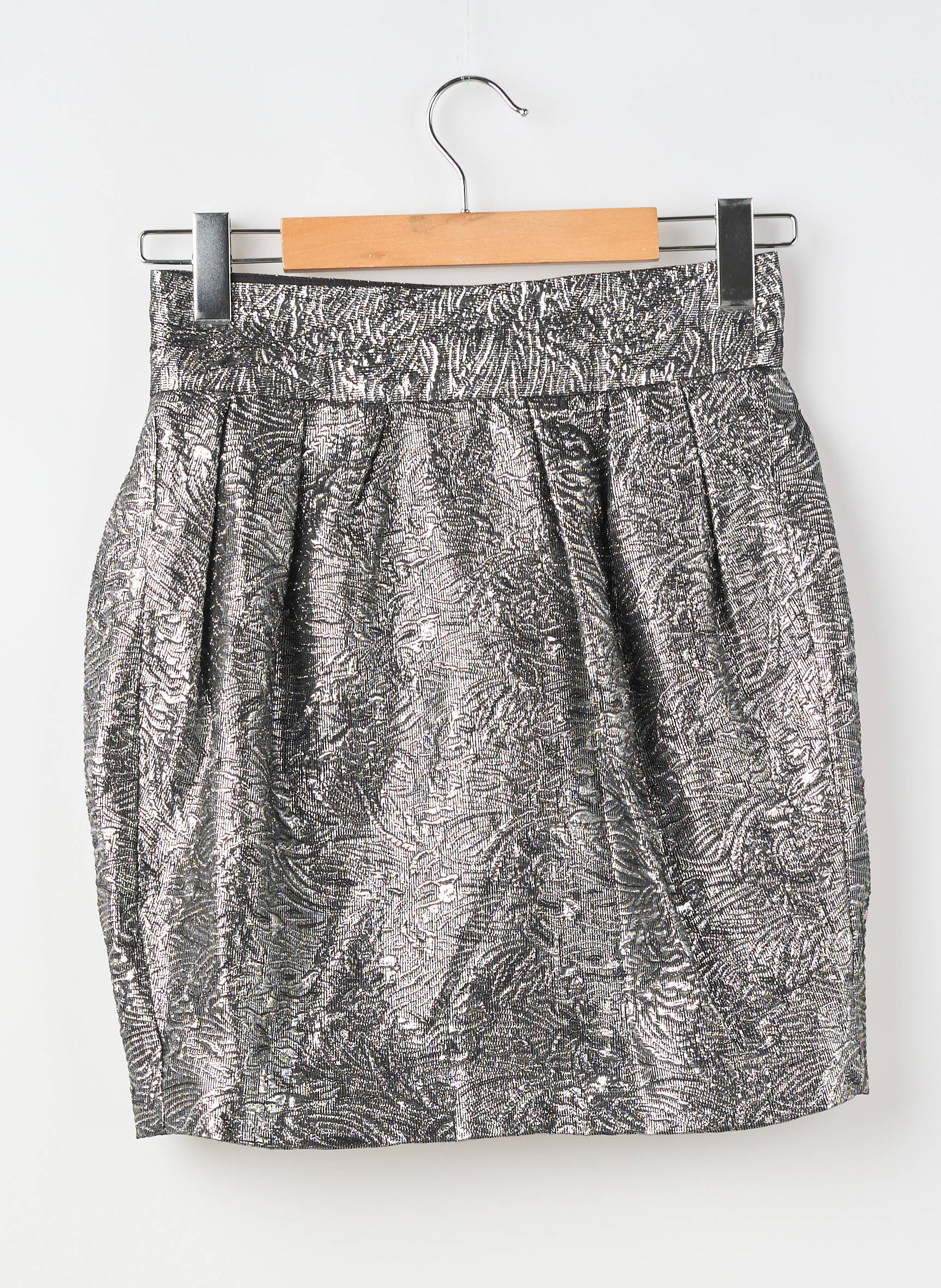 Jupe courte doublure argent H&M X ISABEL MARANT femme