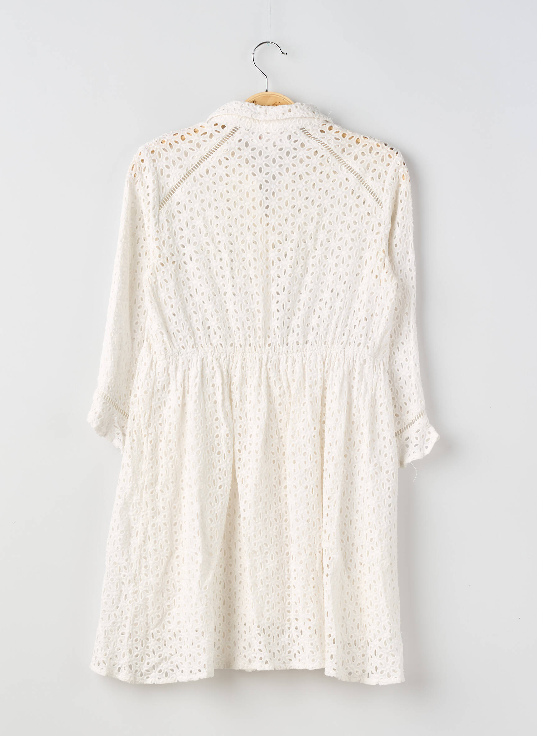 Robe courte manches 3/4 manches 3/4 blanc GRACE & MILA femme