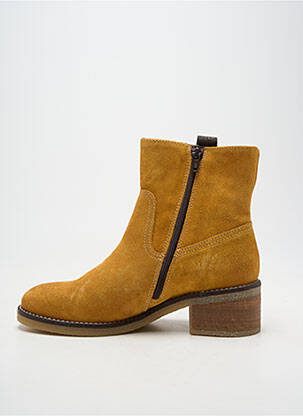 Bottines/boots bout rond talon de 4 à 6cm jaune MKD femme