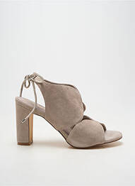 Sandales/nu pieds bout ouvert talon de 7 à 9cm beige CARMELA femme