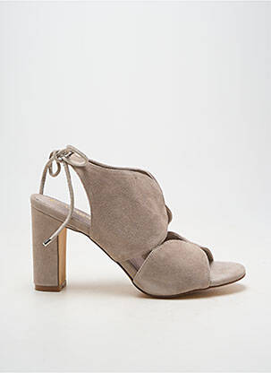 Sandales/nu pieds bout ouvert talon de 7 à 9cm beige CARMELA femme