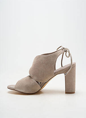 Sandales/nu pieds bout ouvert talon de 7 à 9cm beige CARMELA femme