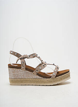 Espadrilles fermeture boucle(s) talon de 7 à 9cm beige CARMELA femme