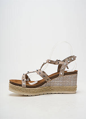 Espadrilles fermeture boucle(s) talon de 7 à 9cm beige CARMELA femme