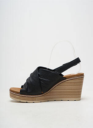 Sandales/nu pieds talon compensé talon de 7 à 9cm noir CARMELA femme