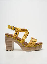 Sandales/nu pieds fermeture boucle(s) talon de 7 à 9cm jaune CARMELA femme